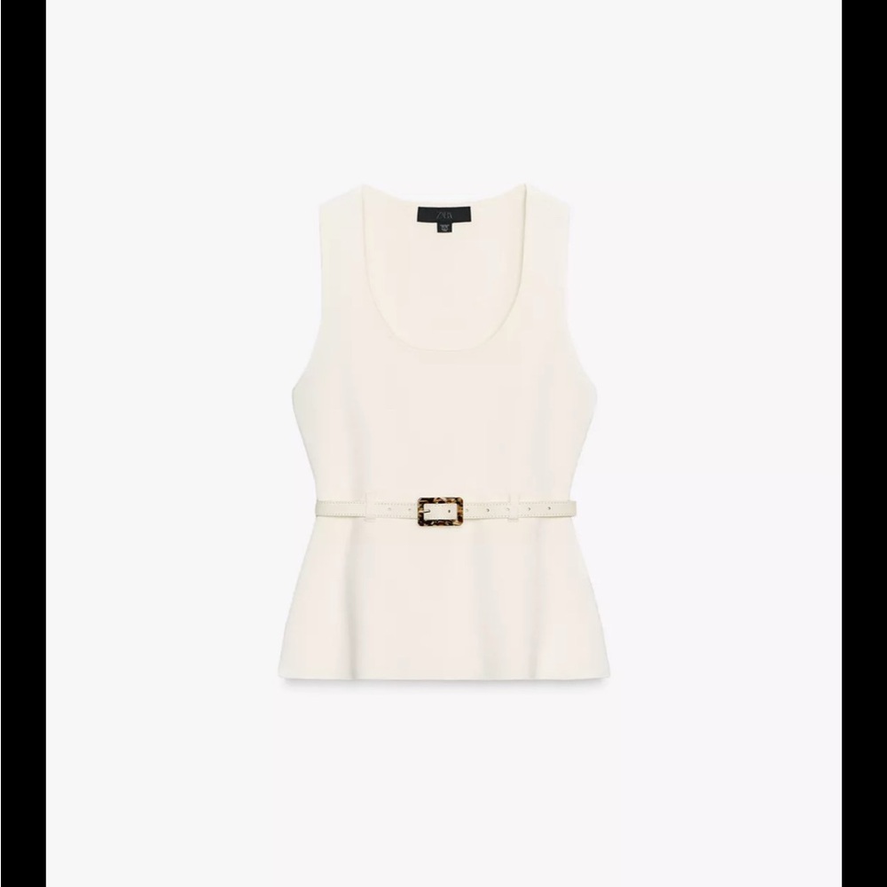 Zara Knit Belted Top